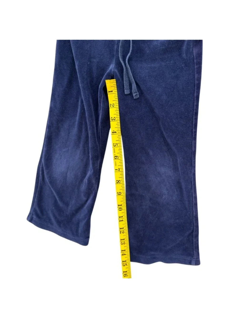 Ralph Lauren Terry Pants Girls Navy Blue Wide Leg Drawstring Casual Size 4T